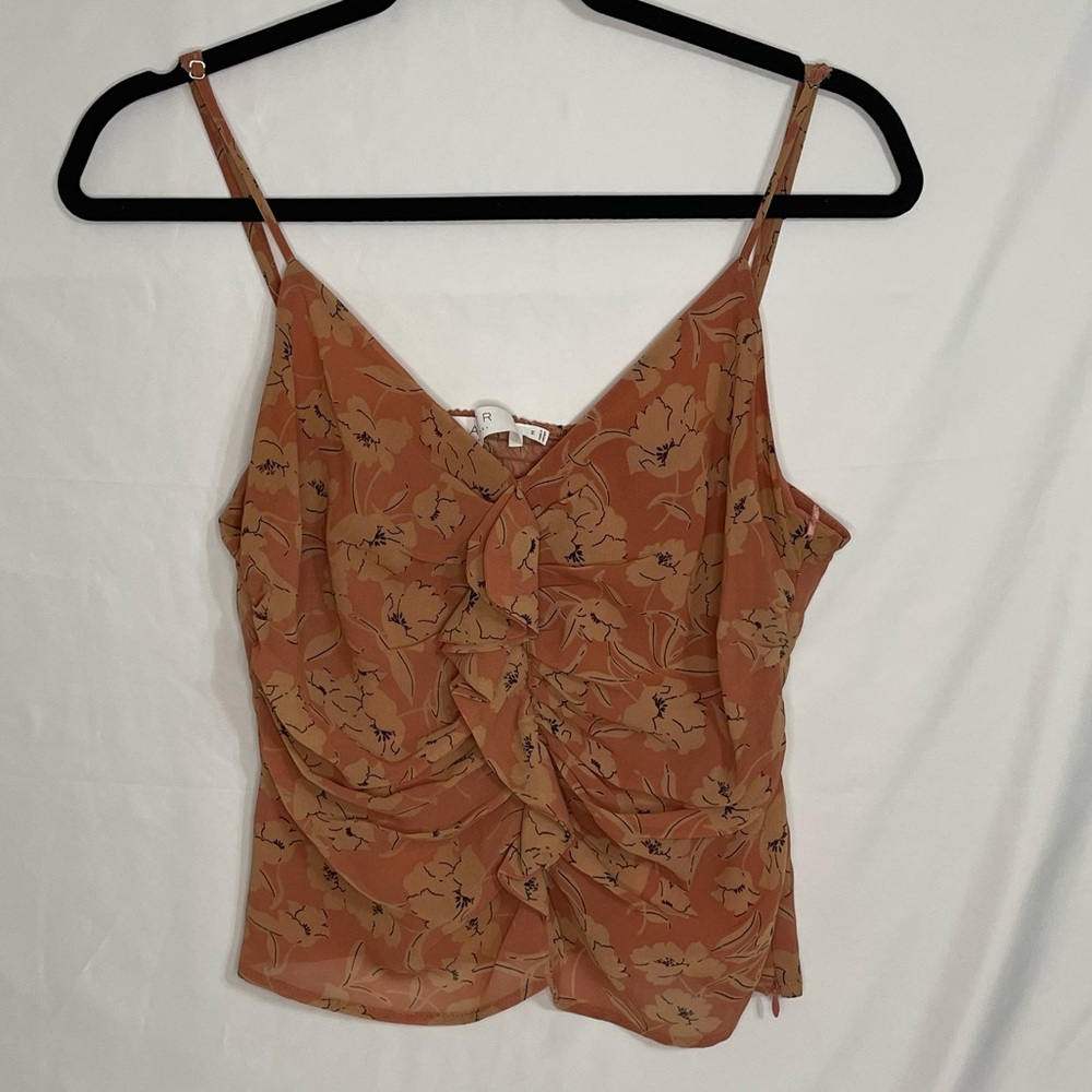 ASTR The Label Side Zip Ruffle Top EUC